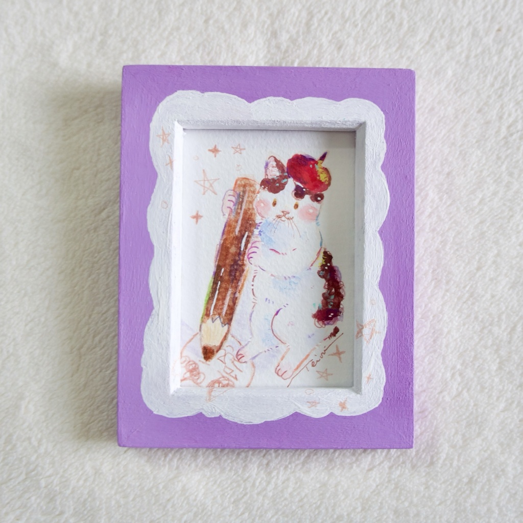 【額装原画】たゆたうと小さなアーティスト