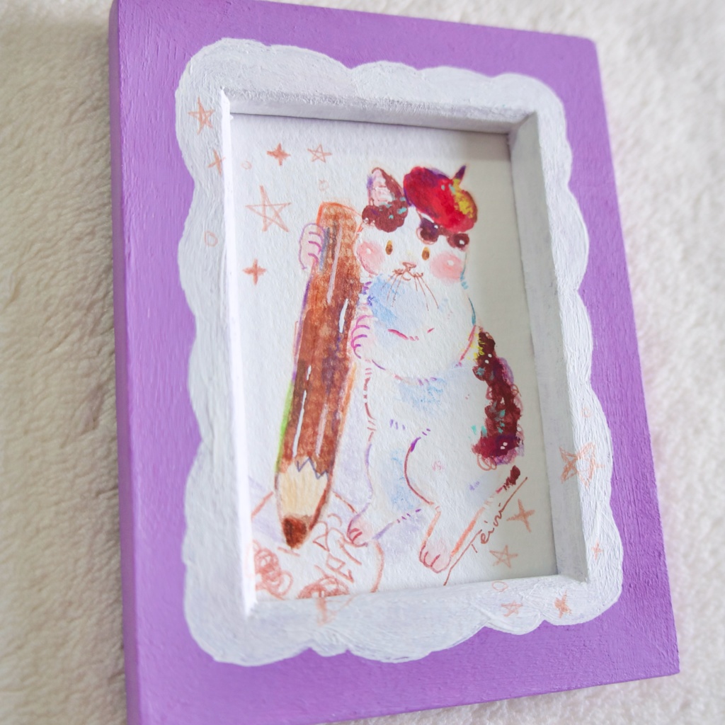 【額装原画】たゆたうと小さなアーティスト