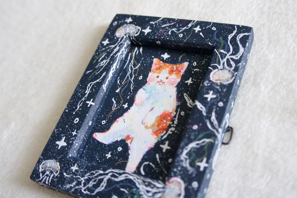 【額装原画】たゆたうと小さなアーティスト