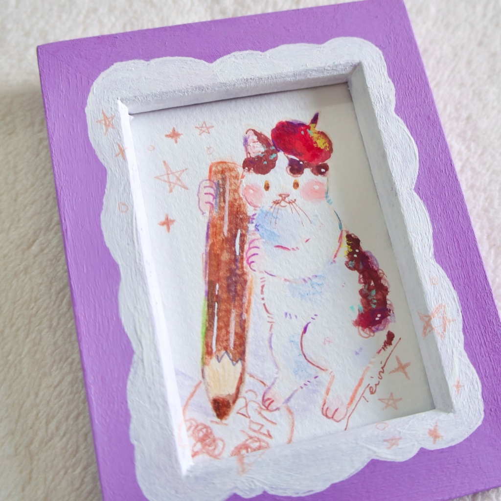 【額装原画】たゆたうと小さなアーティスト