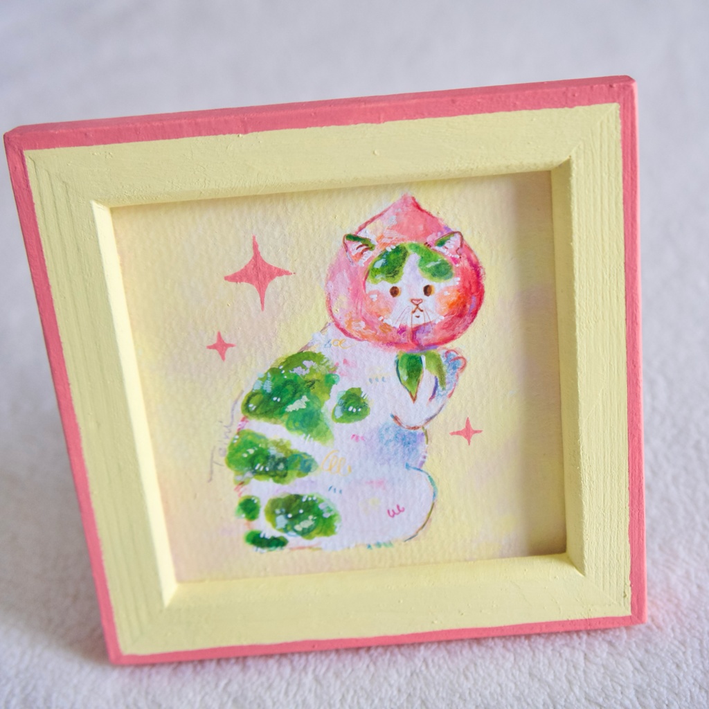 【額装原画】桃なあの子