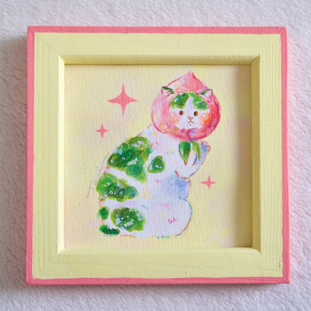 【額装原画】桃なあの子