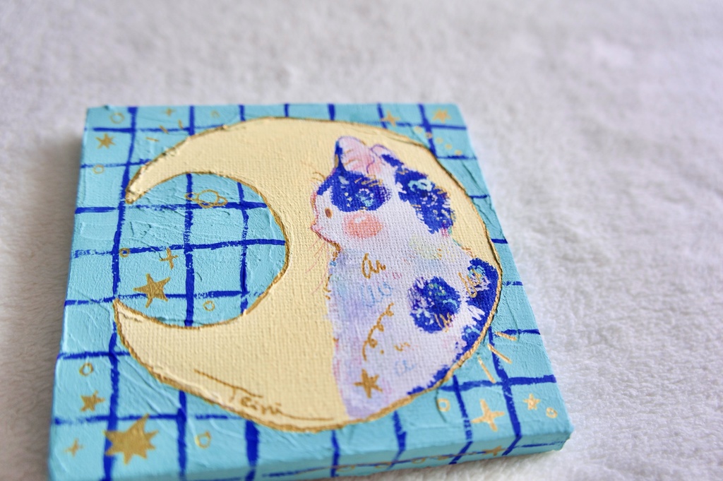 【キャンバス原画】星と三日月