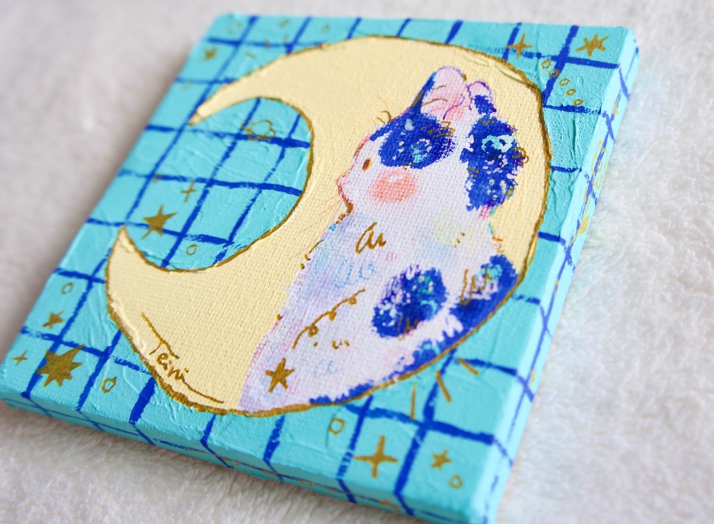 【キャンバス原画】星と三日月