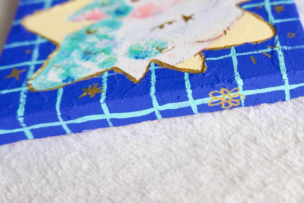 【キャンバス原画】星と三日月