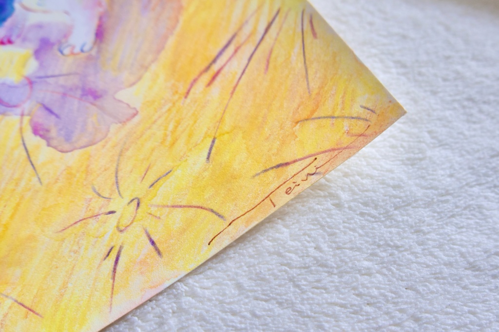 【水彩原画】月面散歩