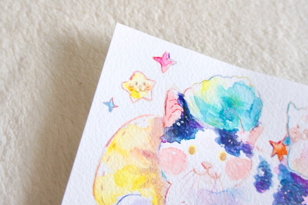 【水彩原画】今夜は夜更かし