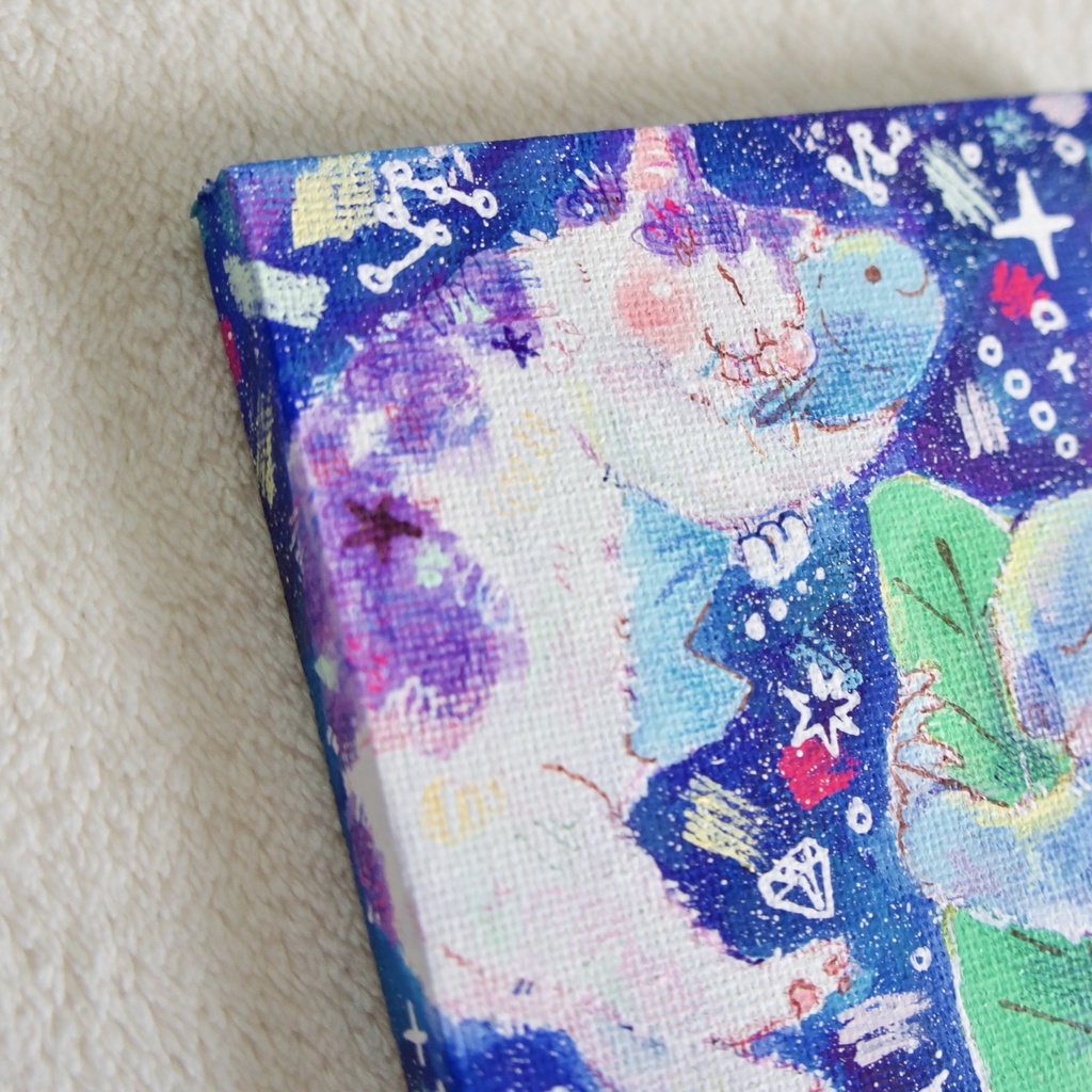 【キャンバス原画】お気に入りのクッション