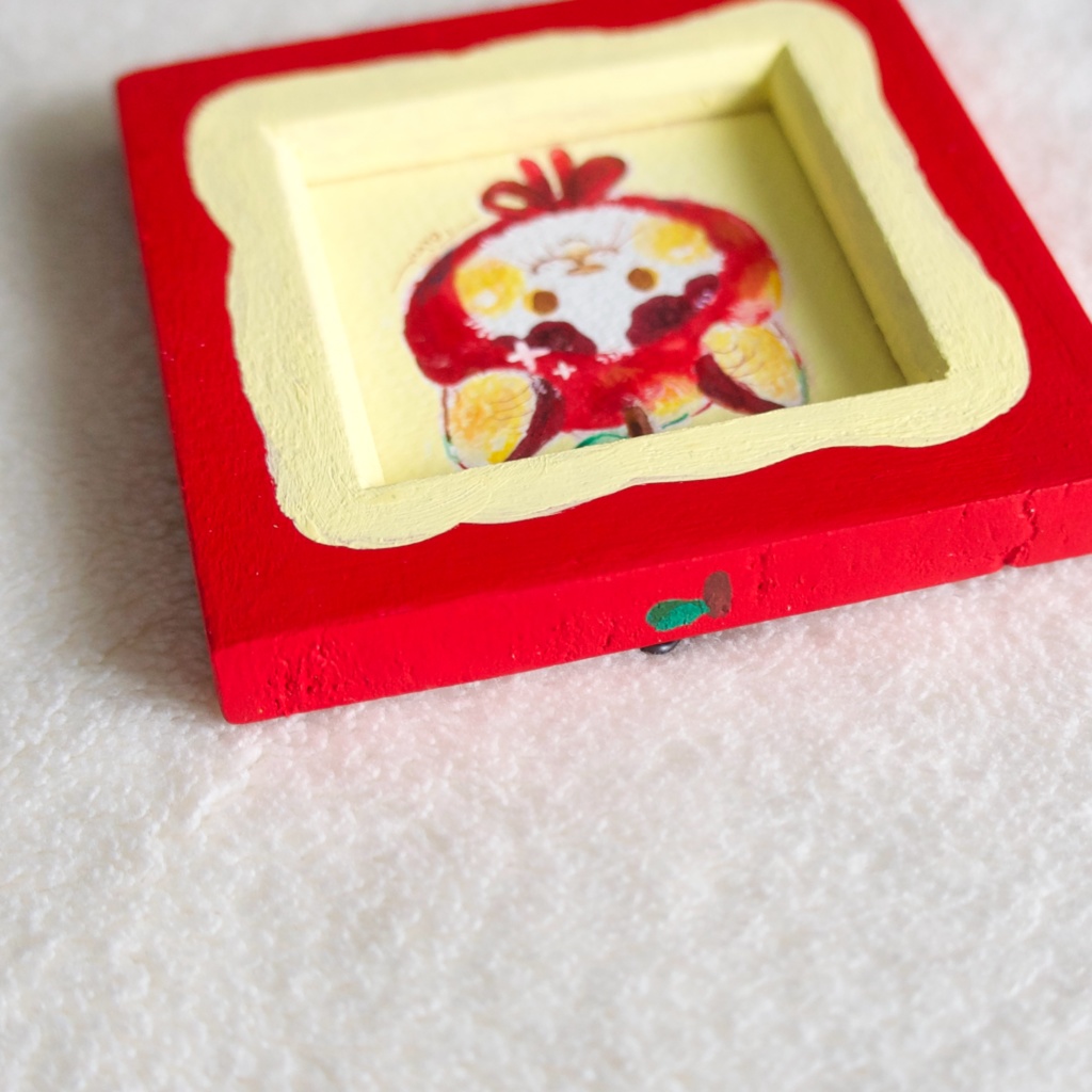 【額装原画】赤りんごと青りんご