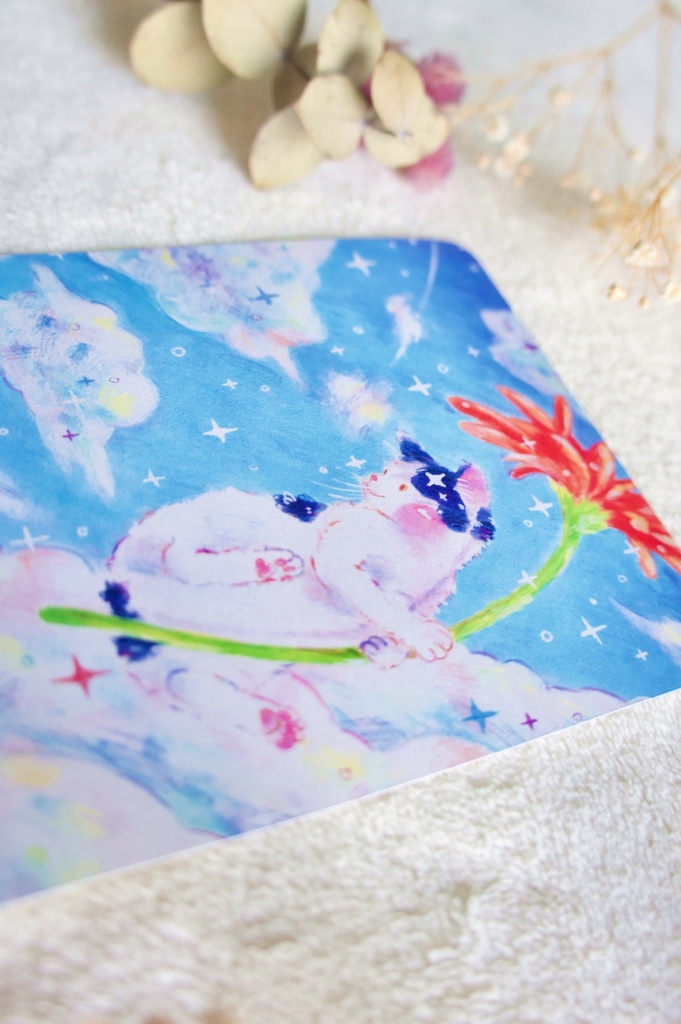 きらきらねこポストカード