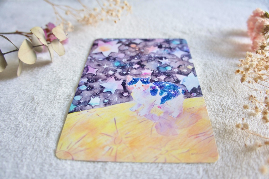 きらきらねこポストカード