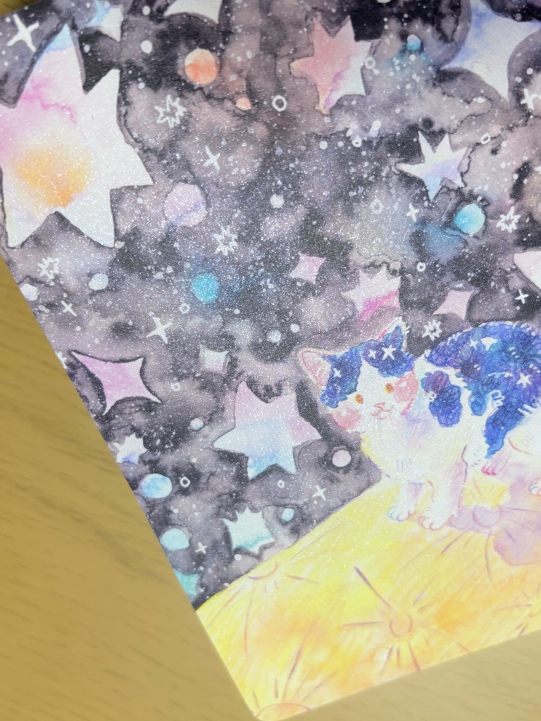 きらきらねこポストカード