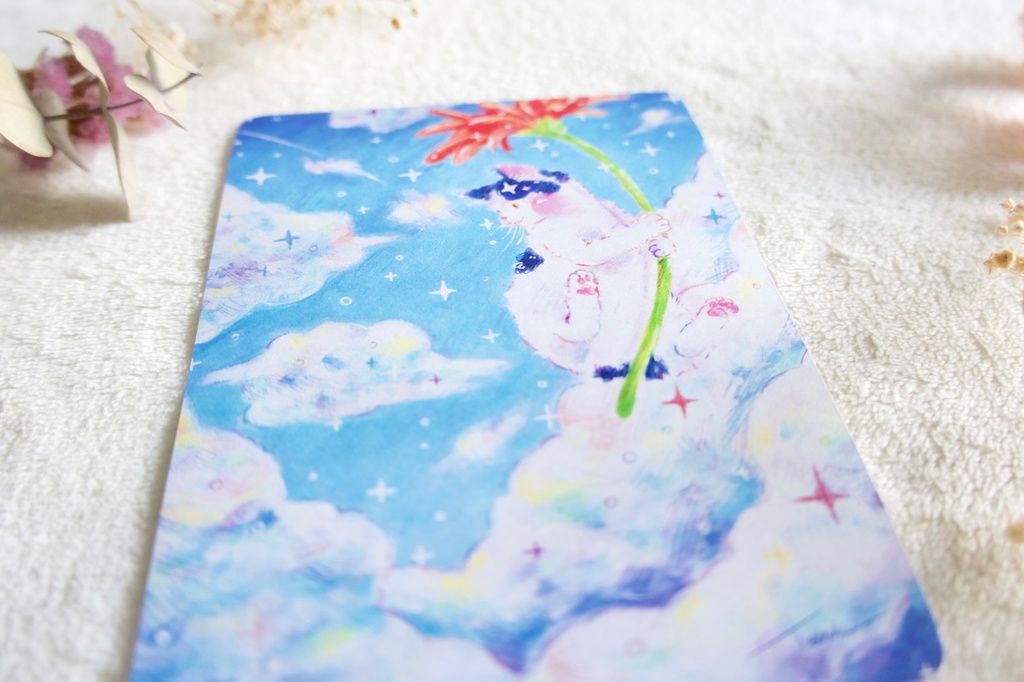 きらきらねこポストカード