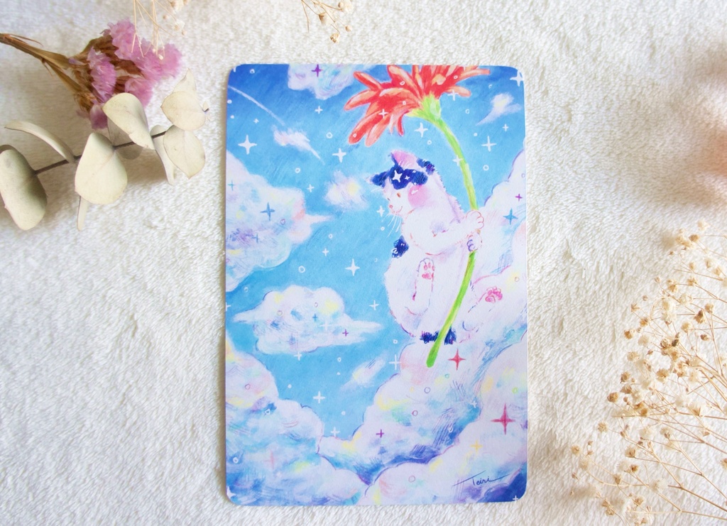 きらきらねこポストカード