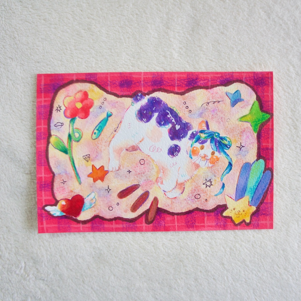 【ポストカード原画】Playful Pounce