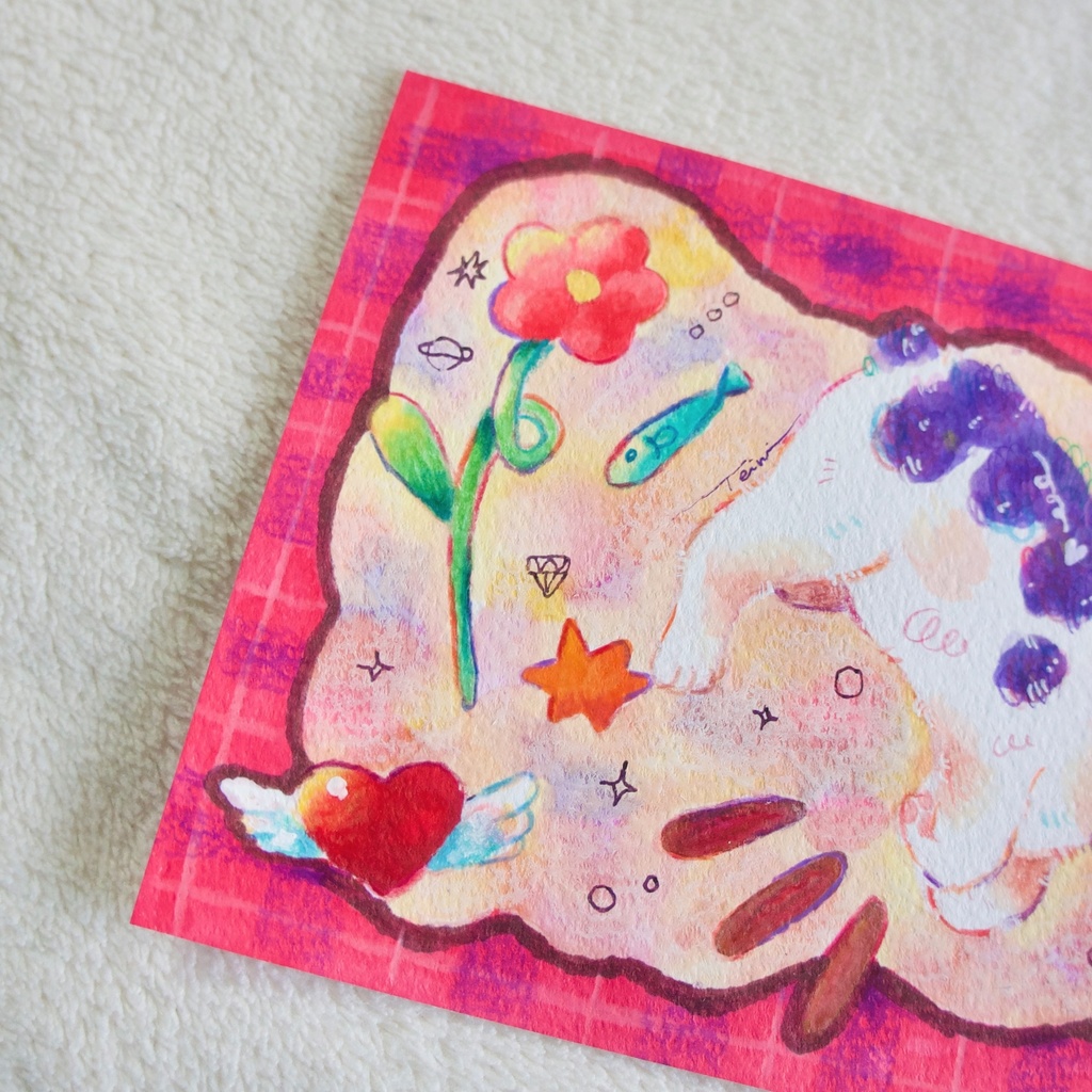 【ポストカード原画】Playful Pounce