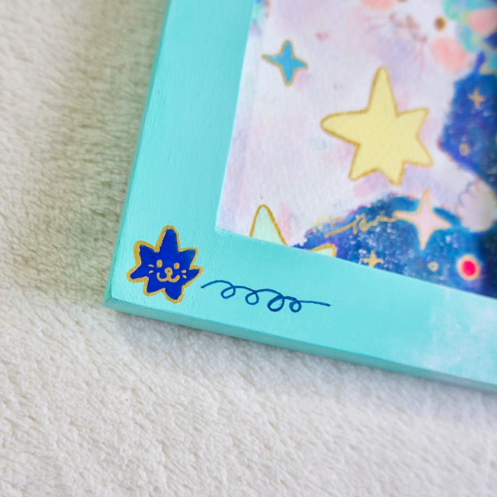 【額装原画】夜空の宝物探し