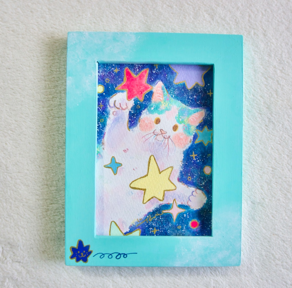 【額装原画】夜空の宝物探し