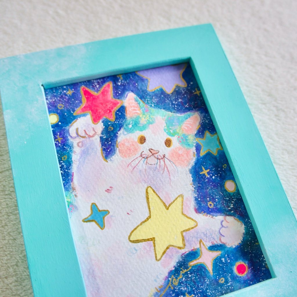 【額装原画】夜空の宝物探し