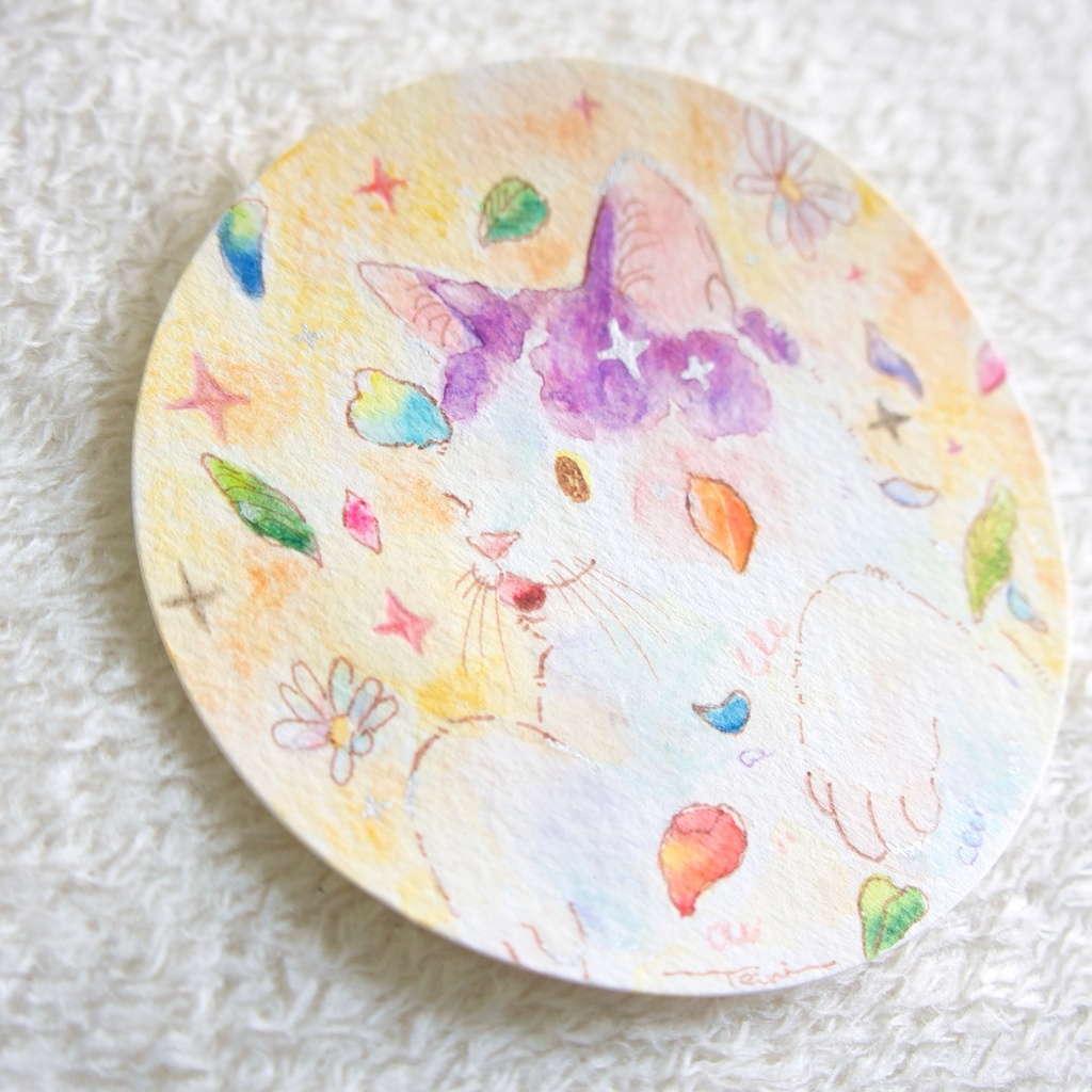 春のコースターサイズ原画