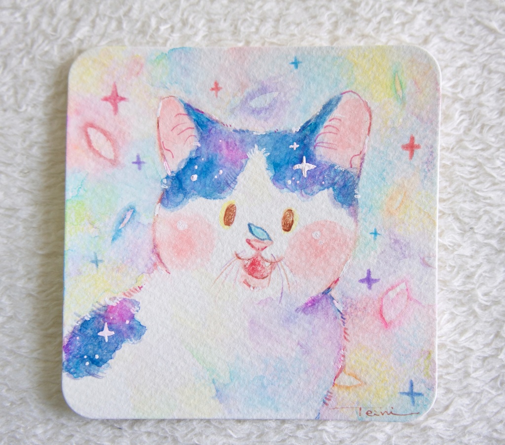 春のコースターサイズ原画