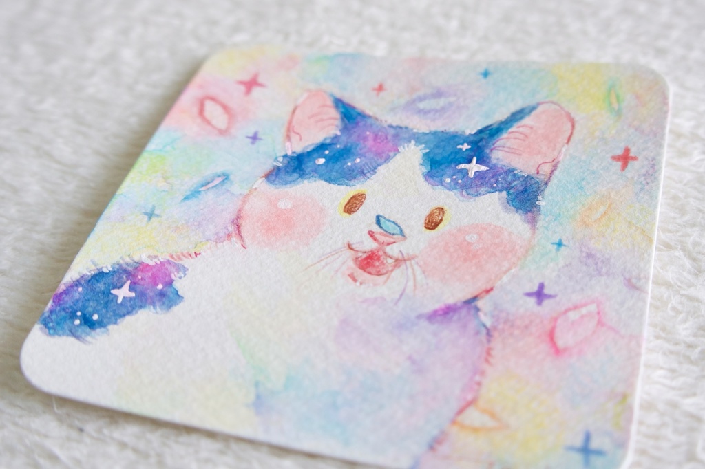 春のコースターサイズ原画