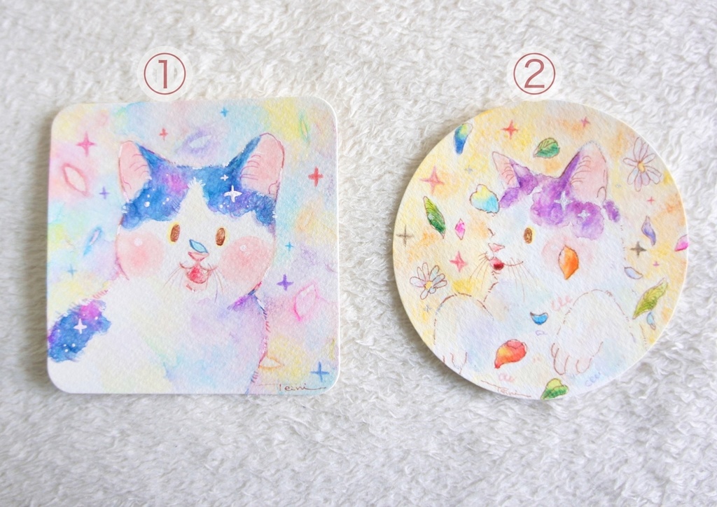 春のコースターサイズ原画