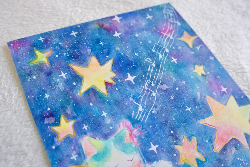 【水彩原画】奏でる