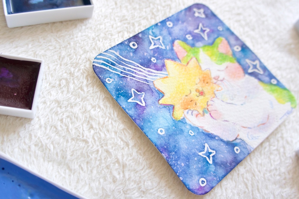 【コースターサイズ原画】きみの温もり