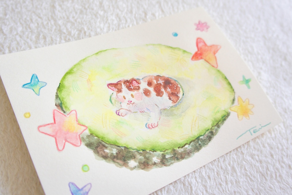【水彩原画】食べ物ごっこ