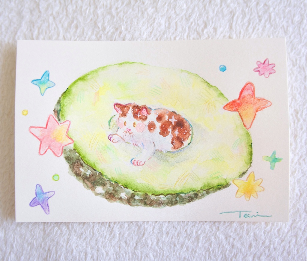 【水彩原画】食べ物ごっこ