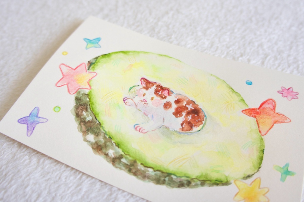 【水彩原画】食べ物ごっこ