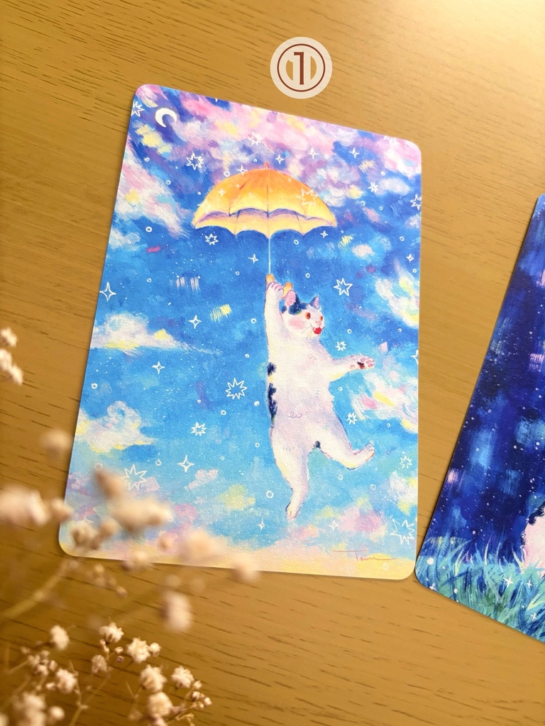 きらきらねこポストカード