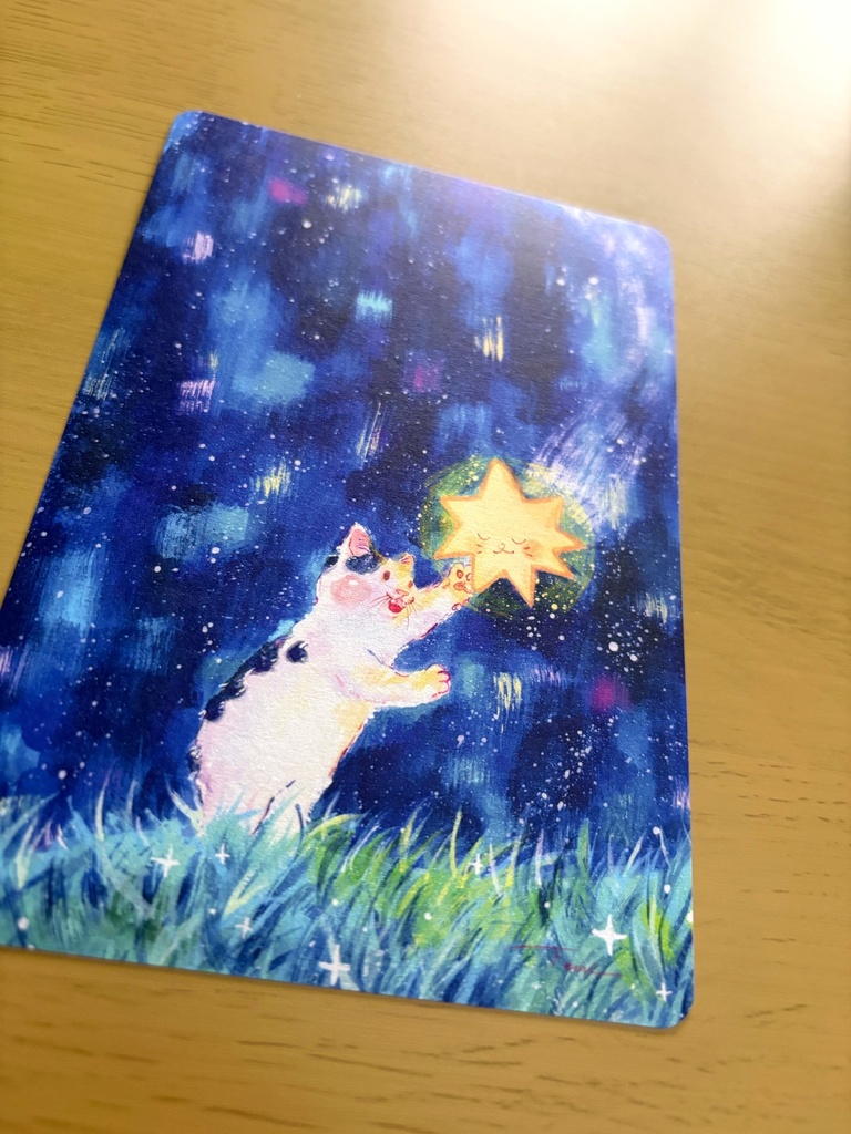 きらきらねこポストカード