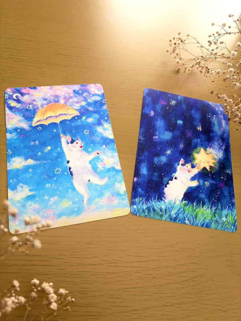 きらきらねこポストカード