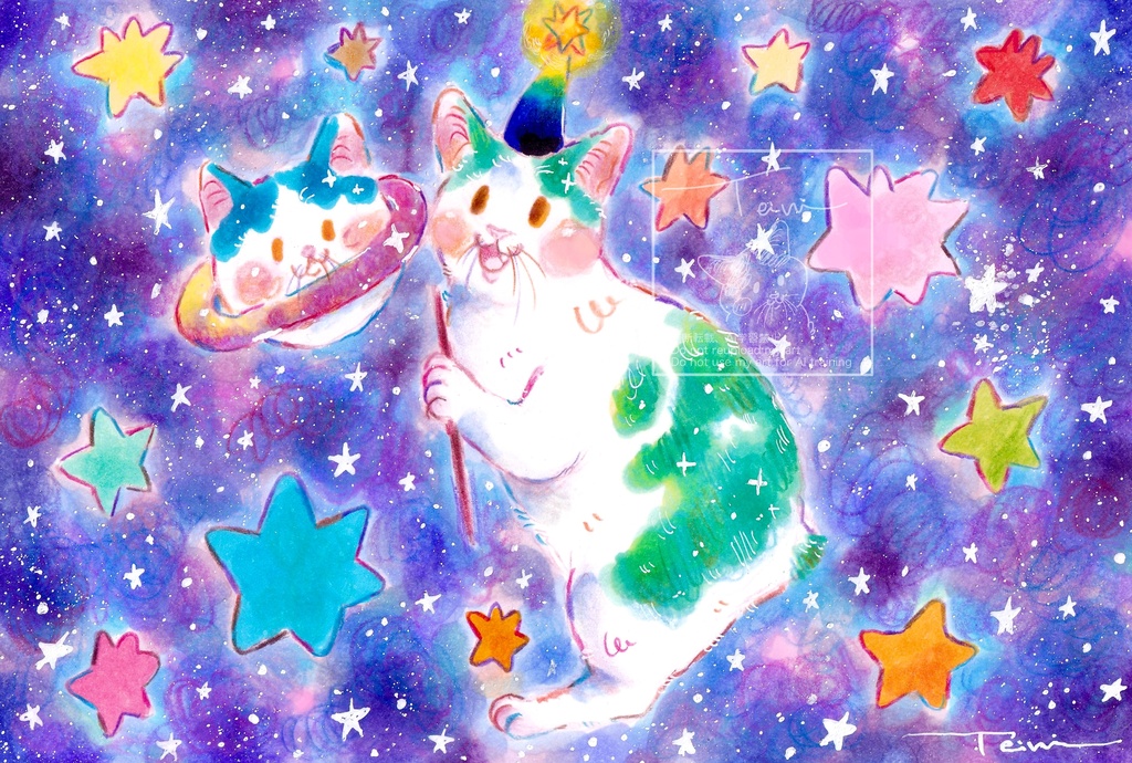 【ポストカード原画】星の魔法使い