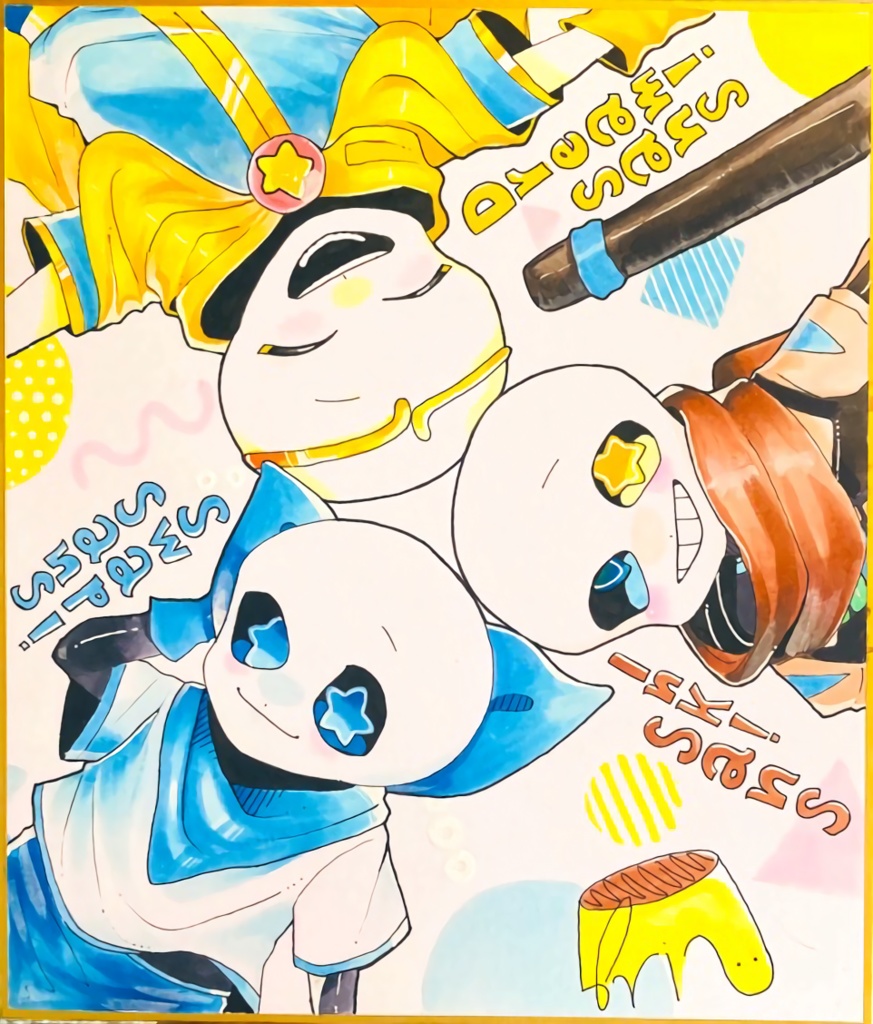 光auの 笑顔の色紙(原画)