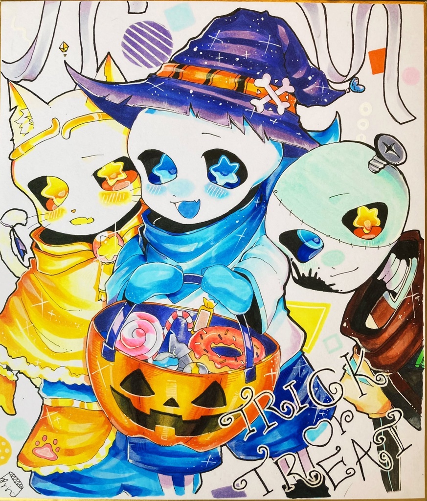 光auハロウィンver.色紙