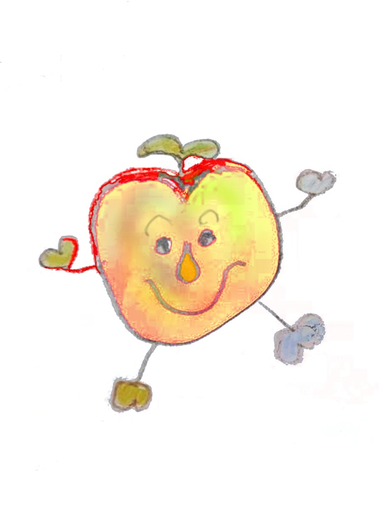 りんごの断面図