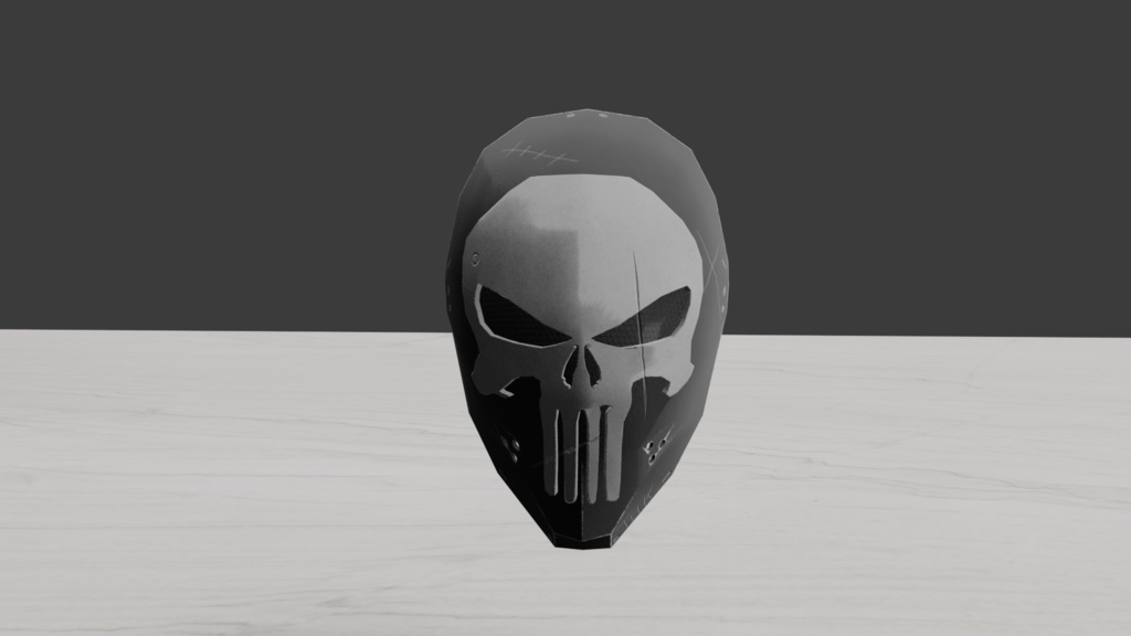 Skull mask for VRChat Avatars and world props. 「VRChatのアバターやワールド小道具用のスカルマスク」