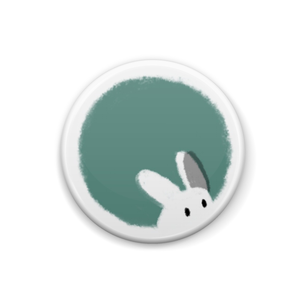 こっそりうさぎ 小さな缶バッジ