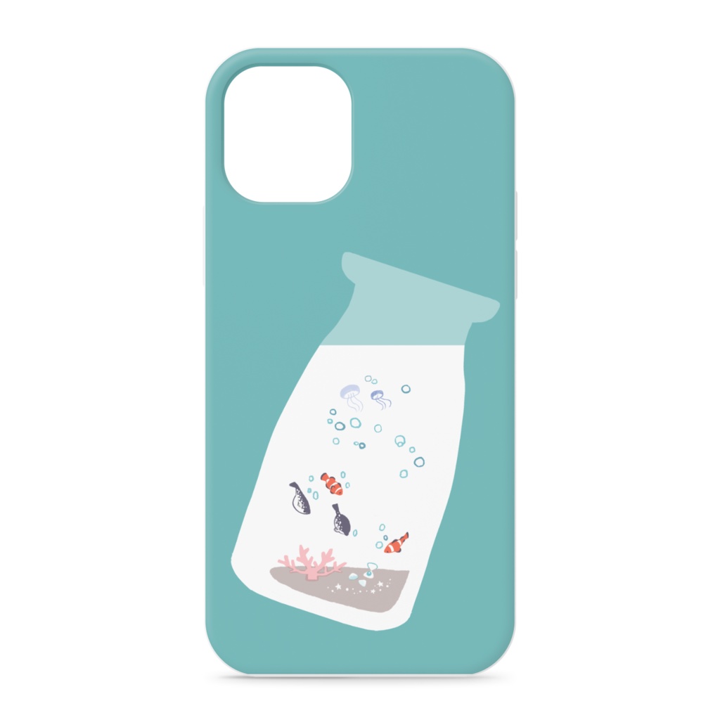 牛乳瓶の水槽　iPhoneケース
