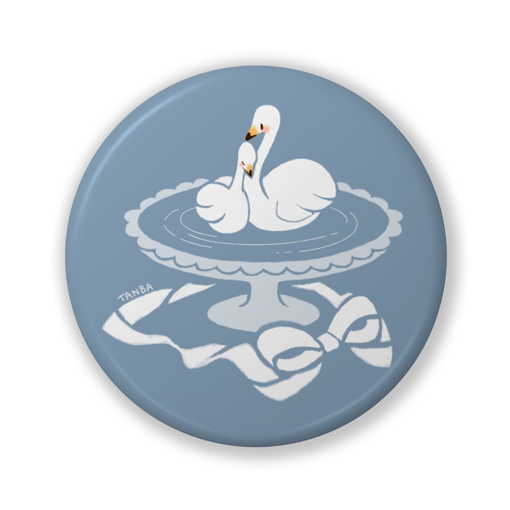 小さなスワンのお友達　缶バッジ