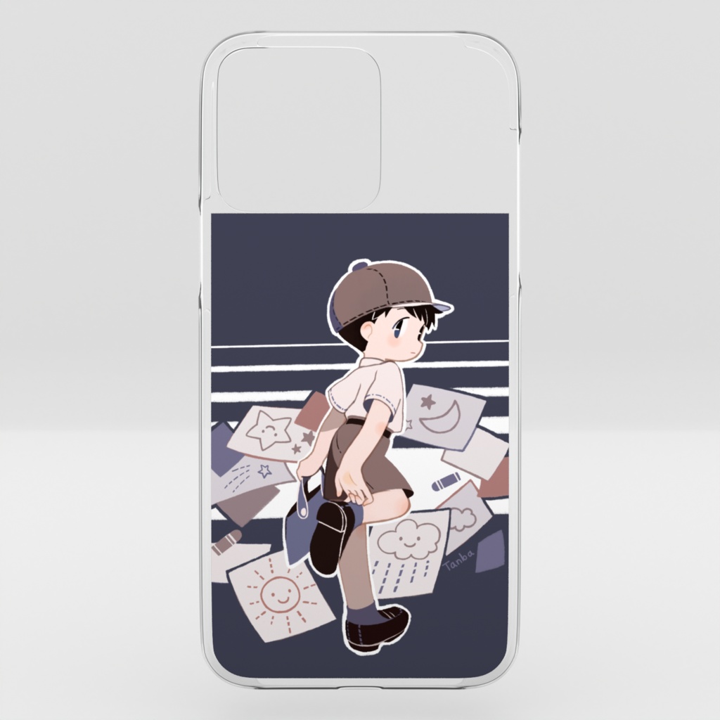 制服の男の子 クリアiPhoneケース
