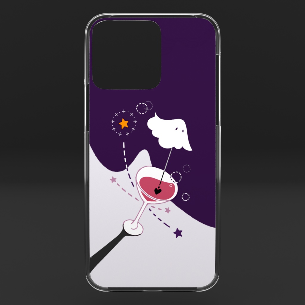 おばけカクテル クリアiPhoneケース