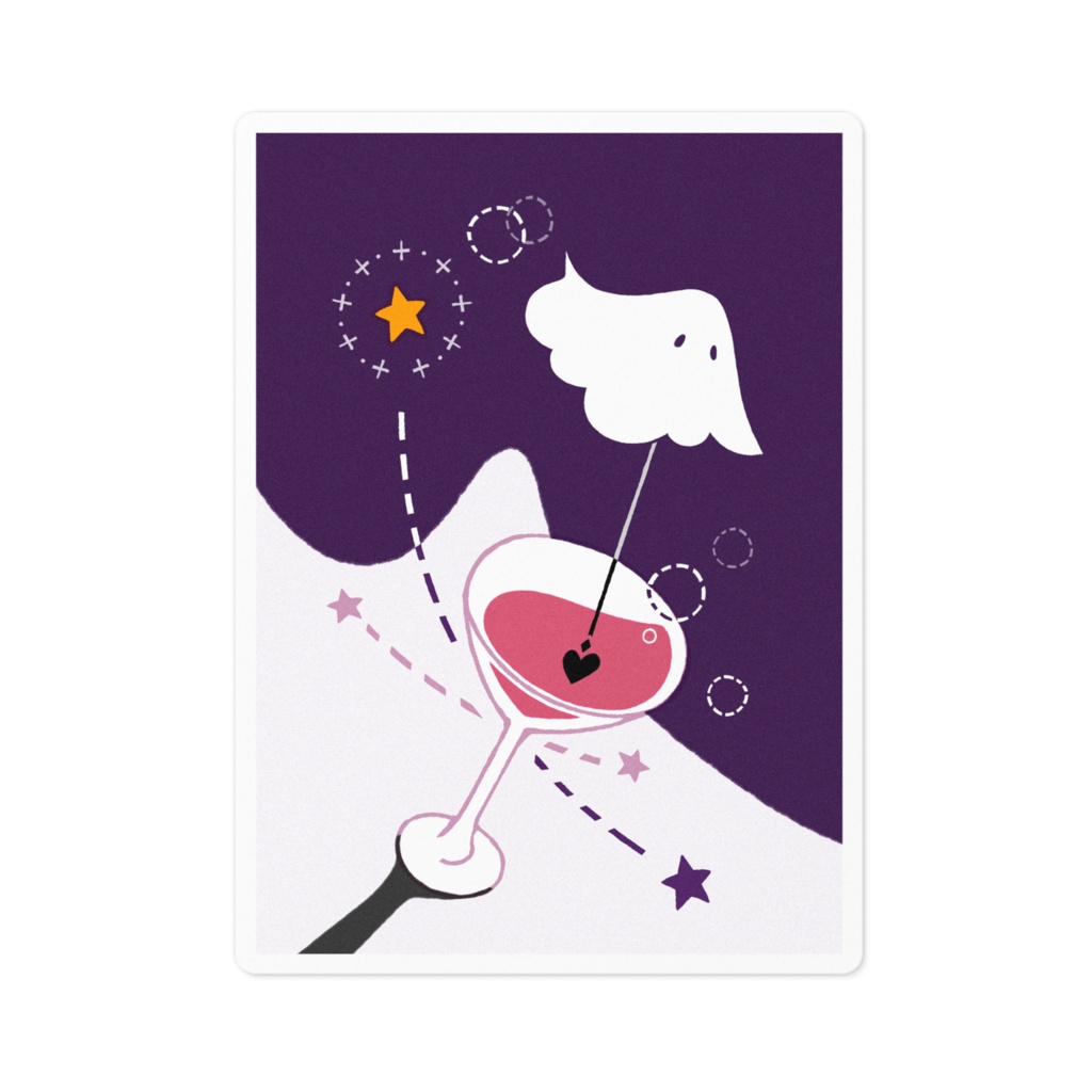 おばけカクテル ステッカー