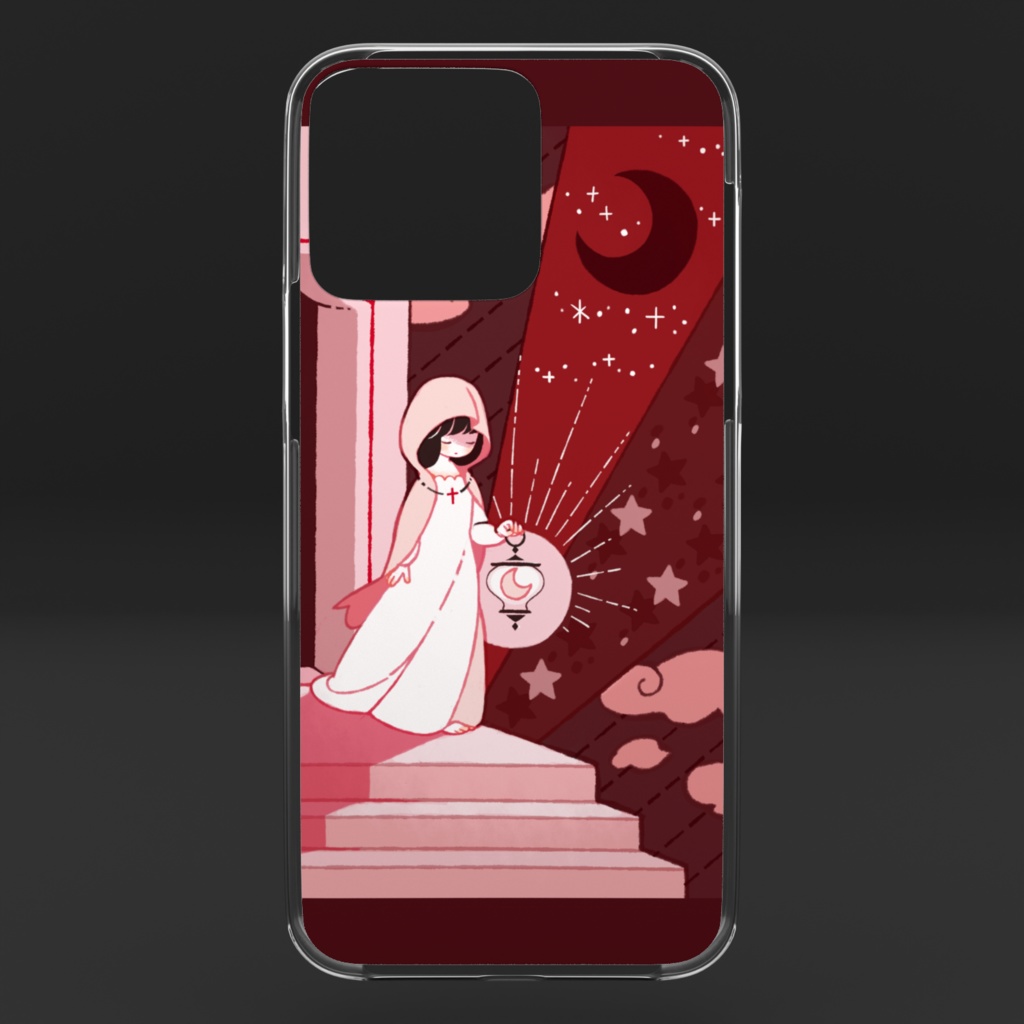 眠れない夜 クリアiPhoneケース