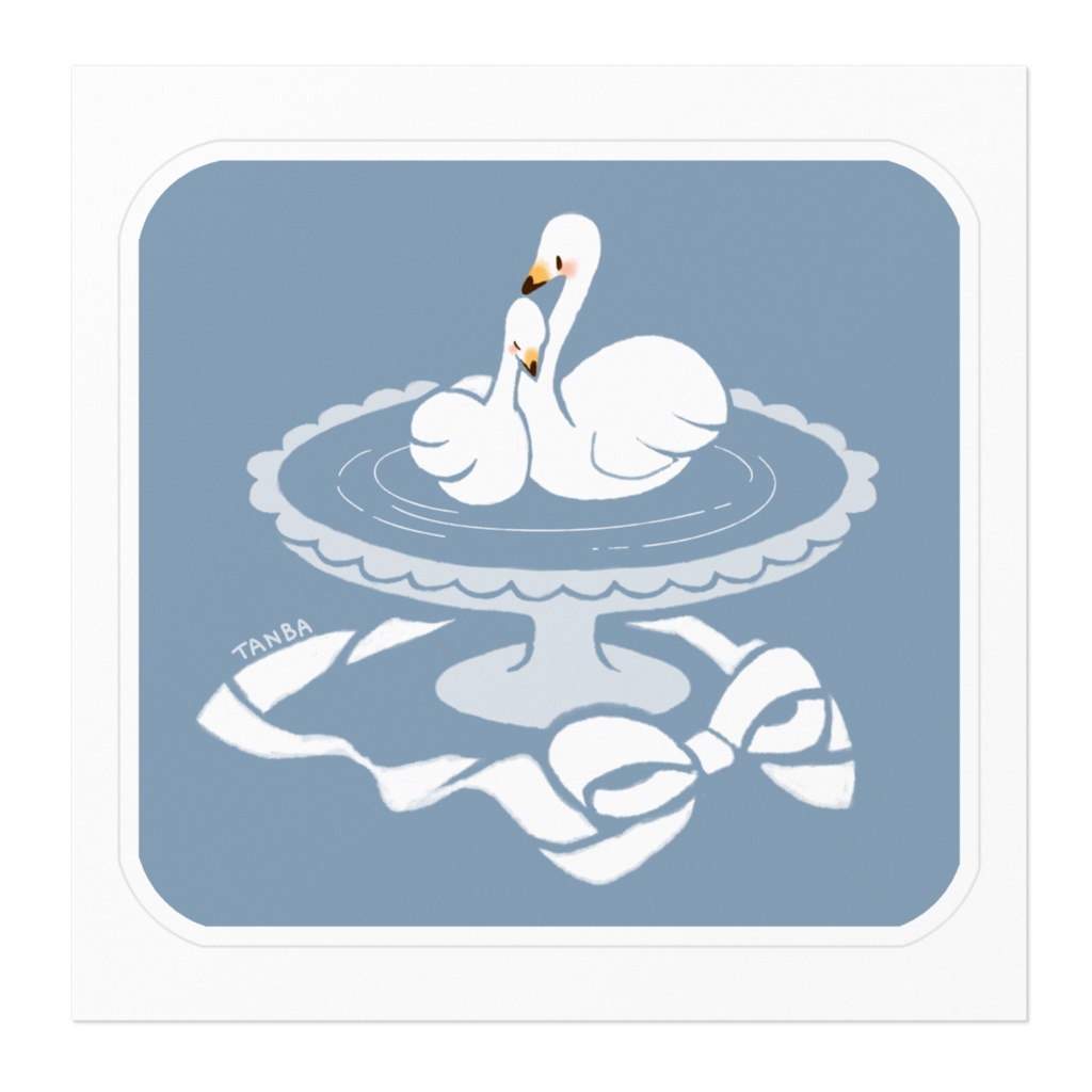 小さなスワンのお友達 ステッカー