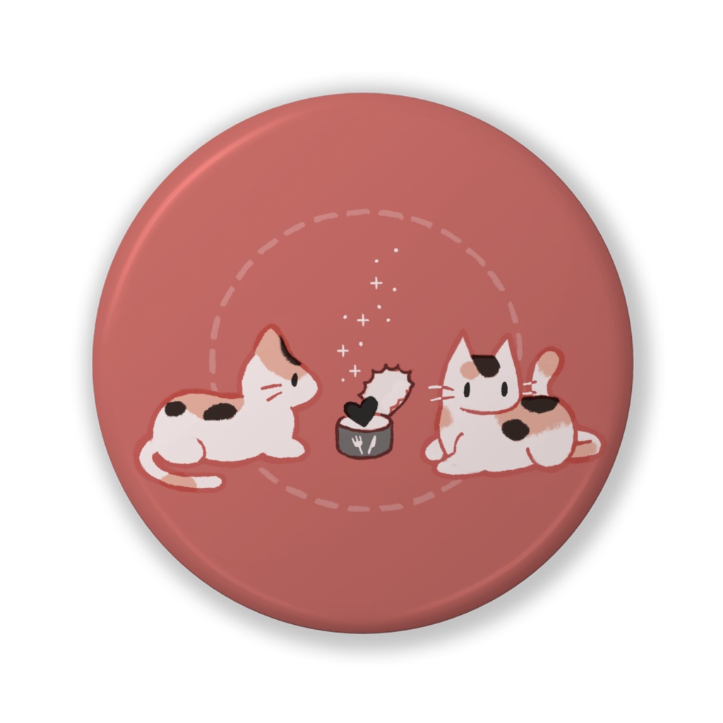 もっちり三毛猫 缶バッジ
