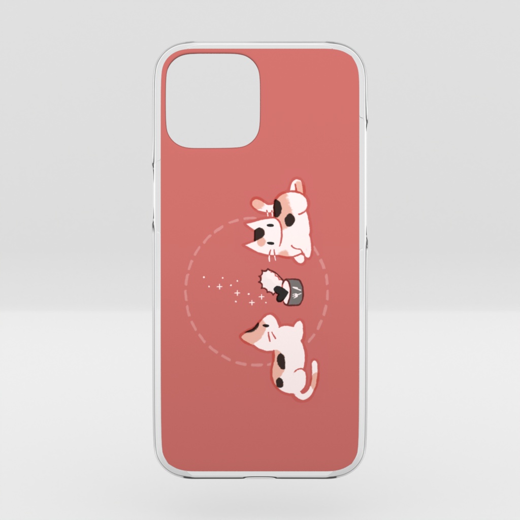 もっちり三毛猫 クリアiPhoneケース